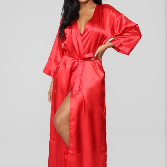 Fashion Nova Other - Fashion Nova Getting Ready Robe - Red NWOT
